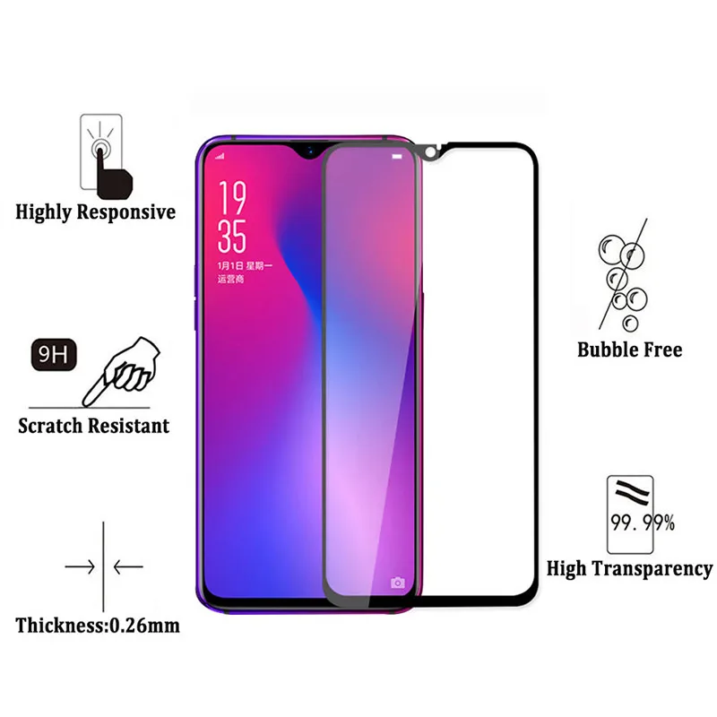 2 шт стекло для PPO A7 защита экрана полное покрытие закаленное OPPO Защитная пленка