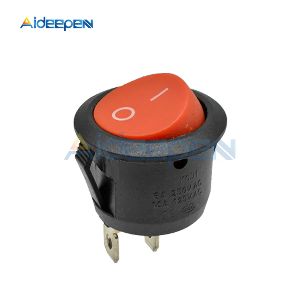 KCD1 кулисный переключатель 2 Pin 3 Pin 4 Pin 20 мм ВКЛ-ВЫКЛ-выкл-ВКЛ круглый лодочный переключатель AC 6A/250 В водонепроницаемый колпачок приборной панели автомобиля