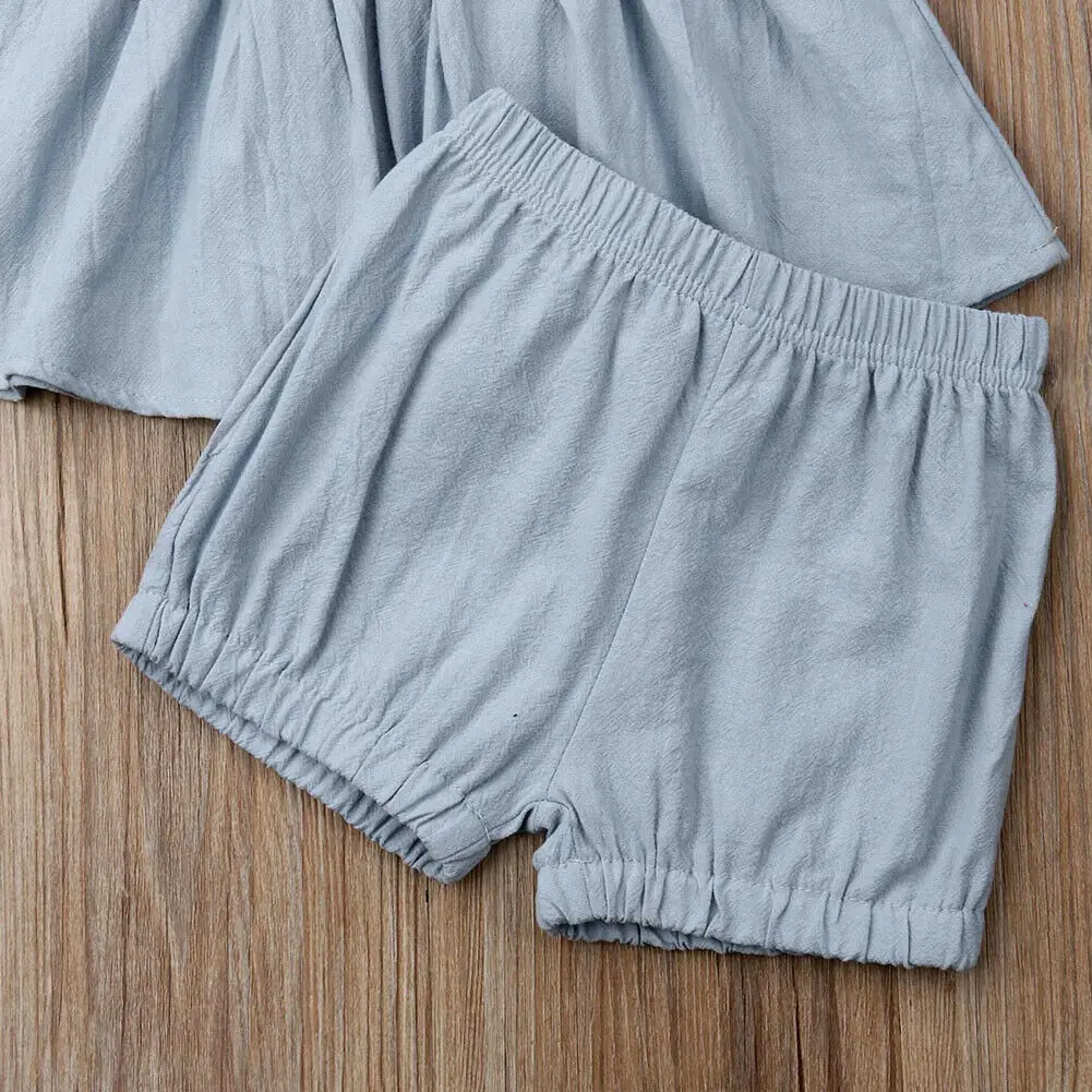 Новейшая мода комплект из 2 предметов для новорожденных милые топы с оборками