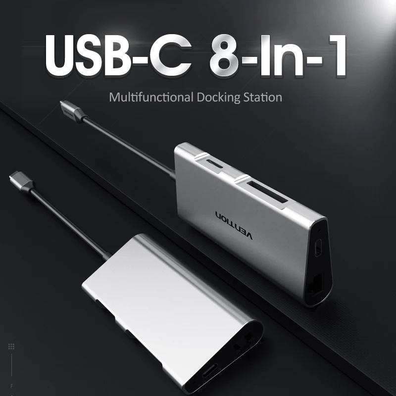 Vention USB C концентратор тип к HDMI 3 0 thunderbolt RJ45 SD/TF адаптер для MacBook samsung S8/S9 huawei P20 Pro usb c
