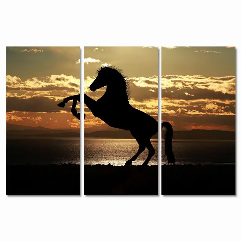 

sunset horse oil painting wall art canvas painting poster and printed Wall Art Pictures for living room decor Wall Art Poster