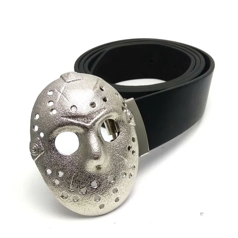 Мужские аксессуары для ремня DIY 3D Cool Friday The 13th Jason Voorhees серебристые металлические