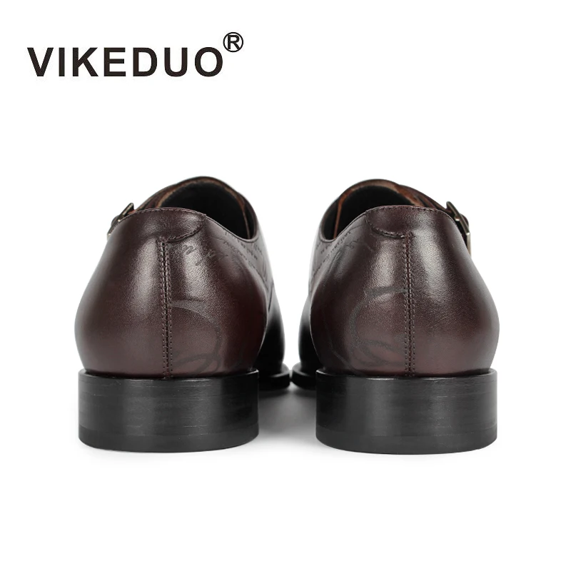 Туфли мужские Vikeduo из натуральной кожи винтажные дизайнерские роскошные для