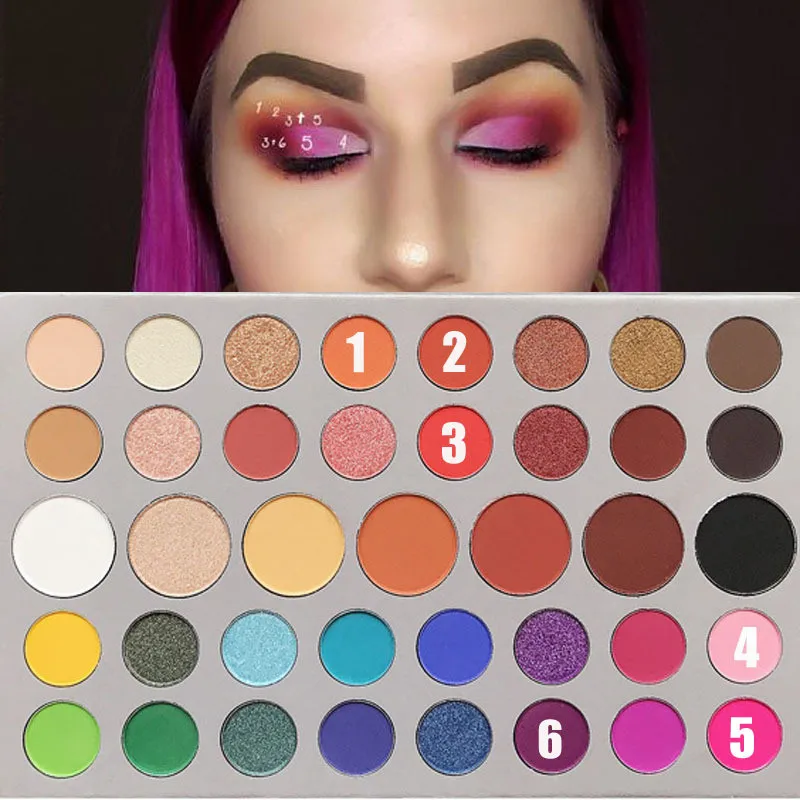 39 Colors Matte Glitter Eyeshadow Palette Shimmer Pigment brown rainbow Eye Shadow Cosmetic Maquillajes Para Mujer TSLM2