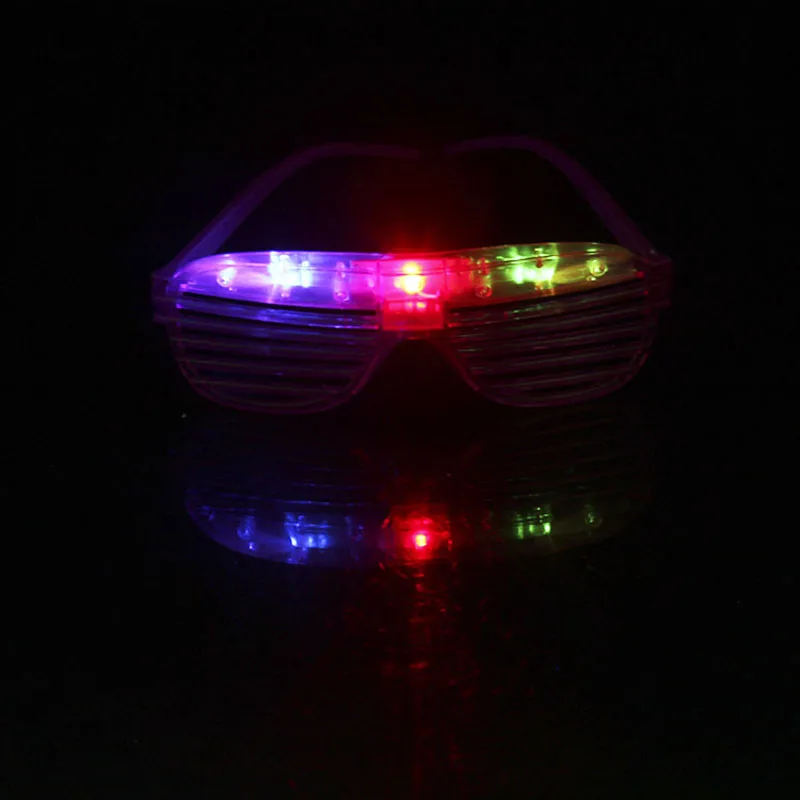 576 шт./лот Хэллоуин реквизит светящиеся Солнцезащитные Очки Затвор светодиодные