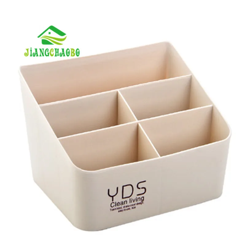 

Multifunctional Plastic Multi-Cell Desktop Storage Box Living Room Remote Control Cosmetics Storage Box Office Finishing Box