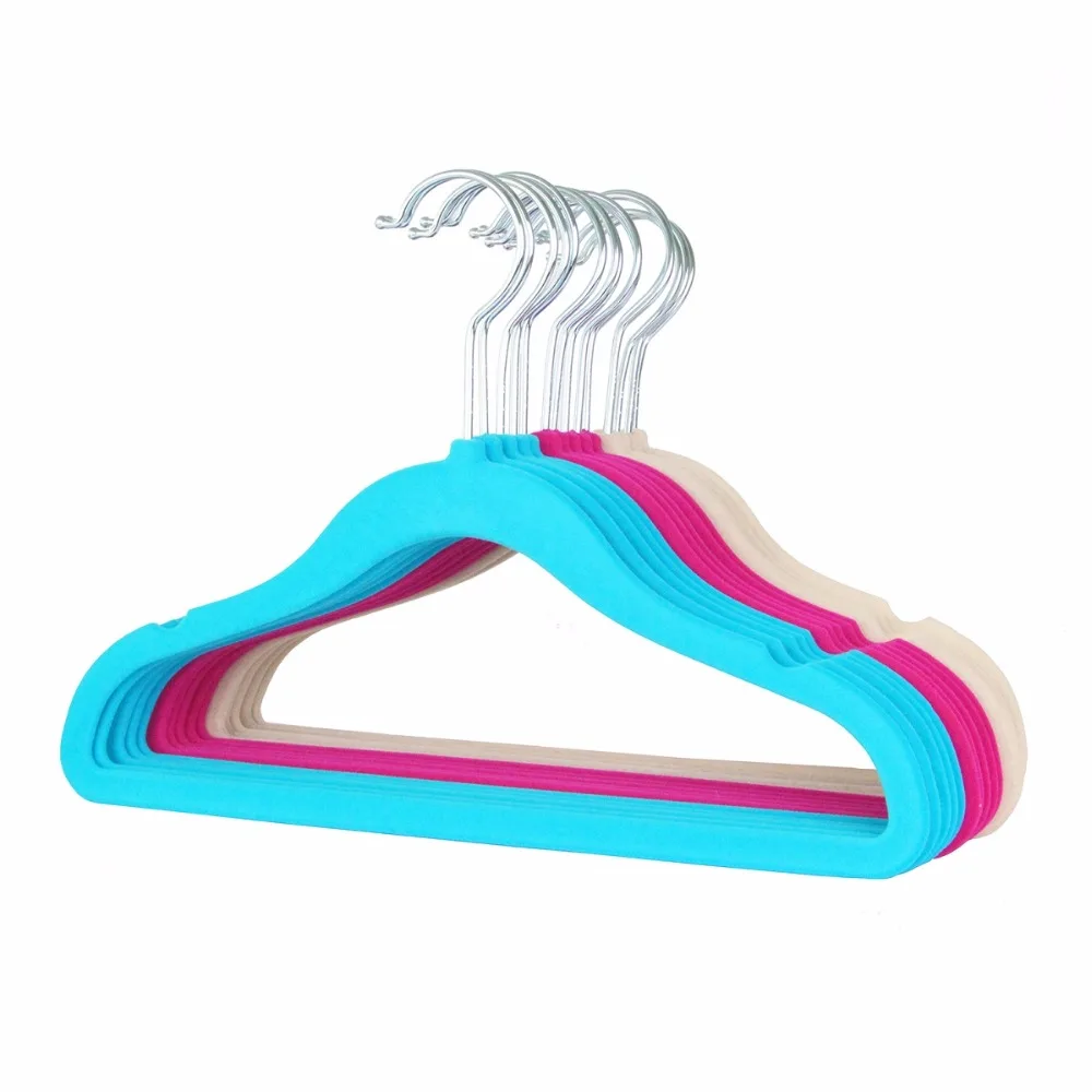 Детское бархатное платье вешалка не скользит сверхтонкий с U Notch (30 шт./лот)|hangers