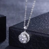 high quality silver color necklaces for women aaa cubic zircon necklace pendants femme clavicle necklaces for ladies new arrival