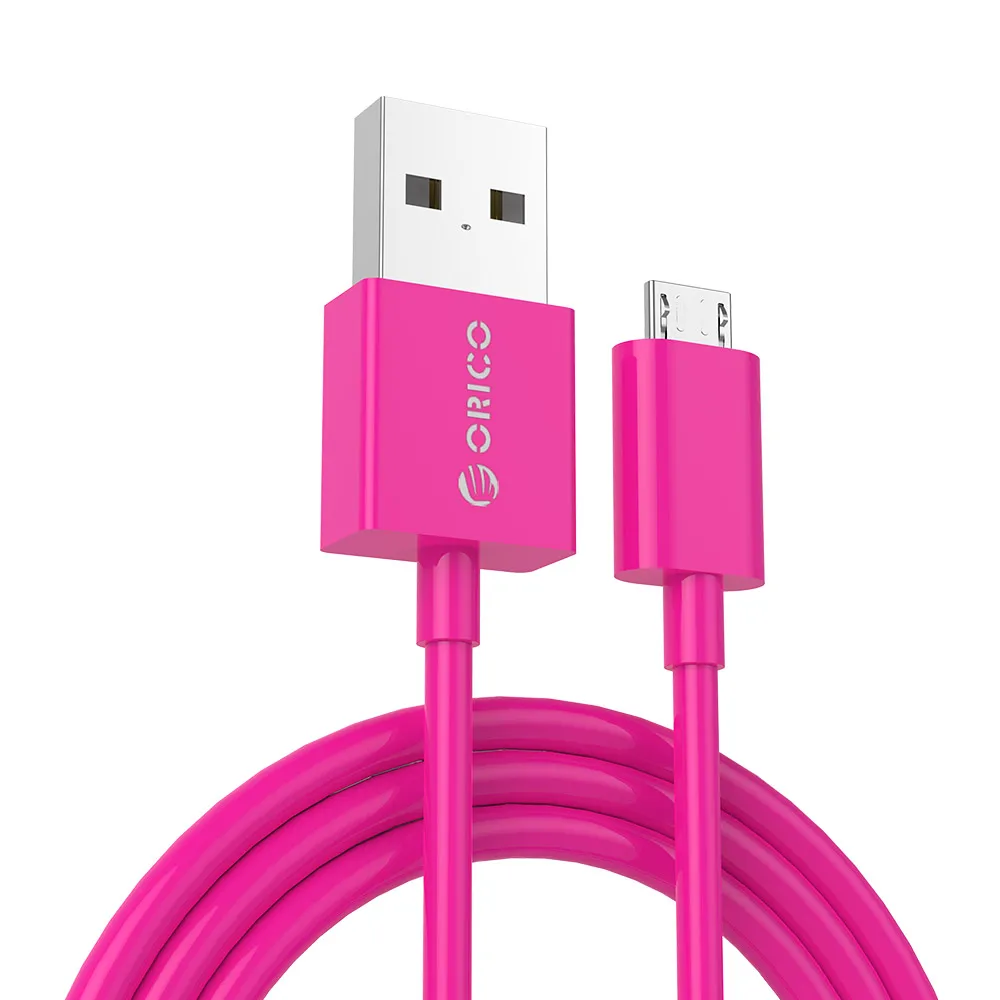 ORICO Micro USB кабель 2A Быстрая зарядка USB кабель для передачи данных для Samsung Xiaomi Tablet Android USB кабель для зарядки Micro usb кабели для зарядки - Цвет: Pink cable