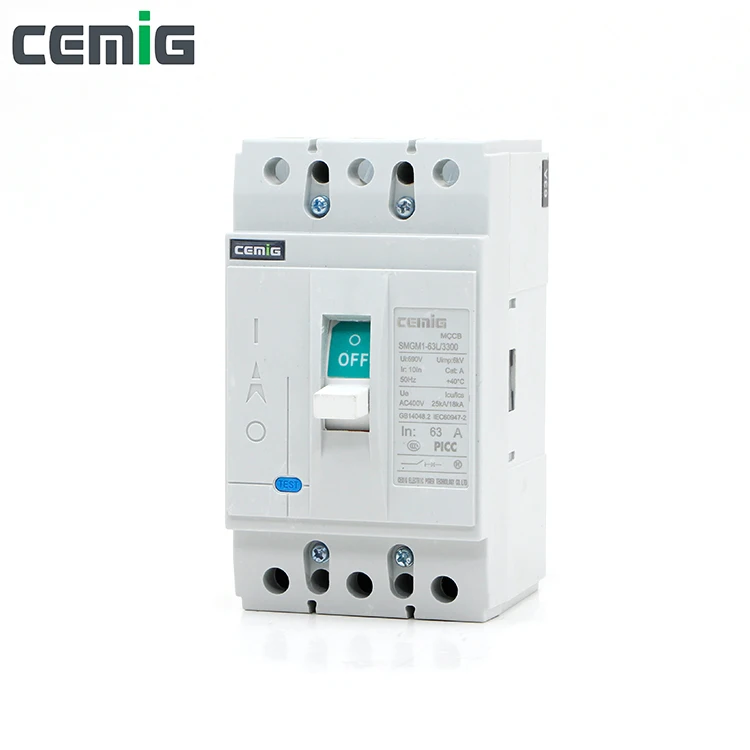 

Cemig High Quality Moulded Case Circuit Breaker MCCB 3P 63A SMGM1-63L