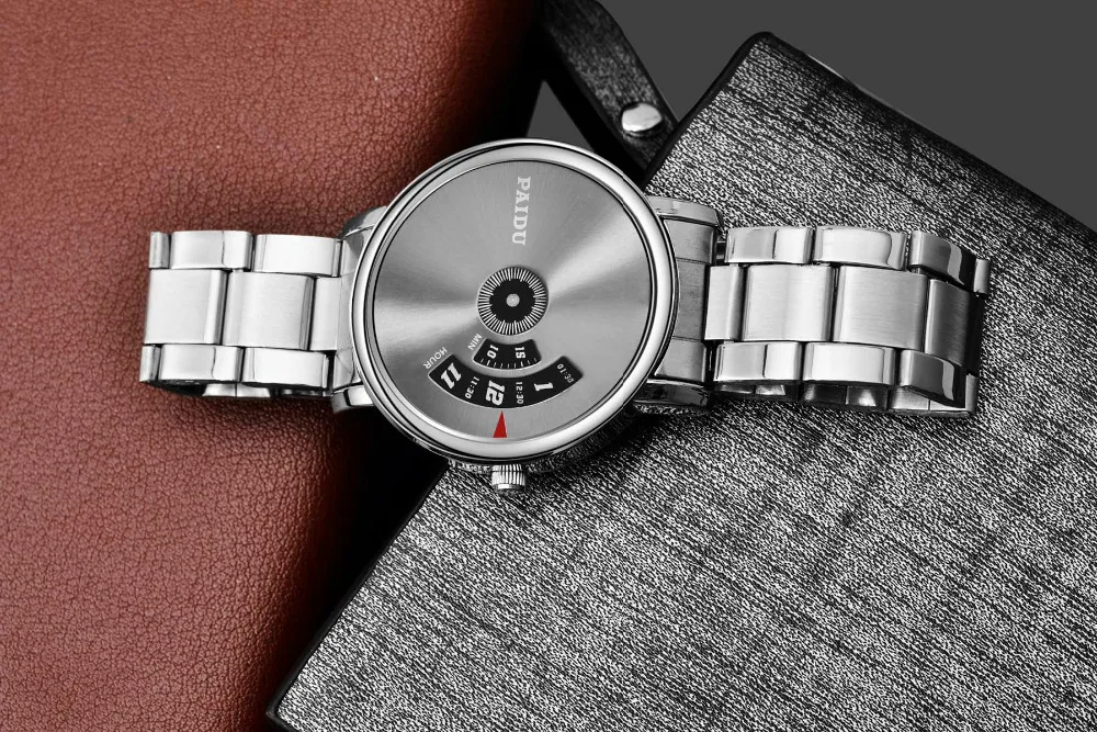 Мужские часы со специальным дизайном полностью стальные Paidu модные роскошные