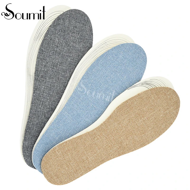 Soumit 3 пар/компл. дышащие латексные стельки для обуви впитывающие пот вставки
