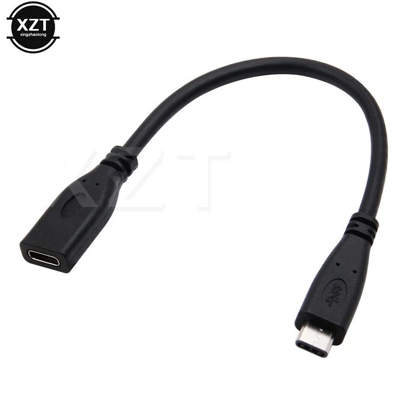 Черный Удлинительный кабель USB Type C 3 1 стандарт штекер гнездо удлинитель провода