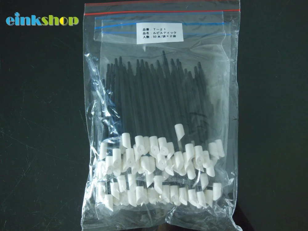 Einkshop 50 шт. палочки для чистки тампоны t21 rubystick рубиновых принтеров очистки
