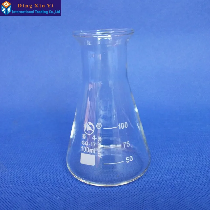 Коническая стеклянная фляжка 100 мл 1 шт.|flask lab|flask giftglass router |