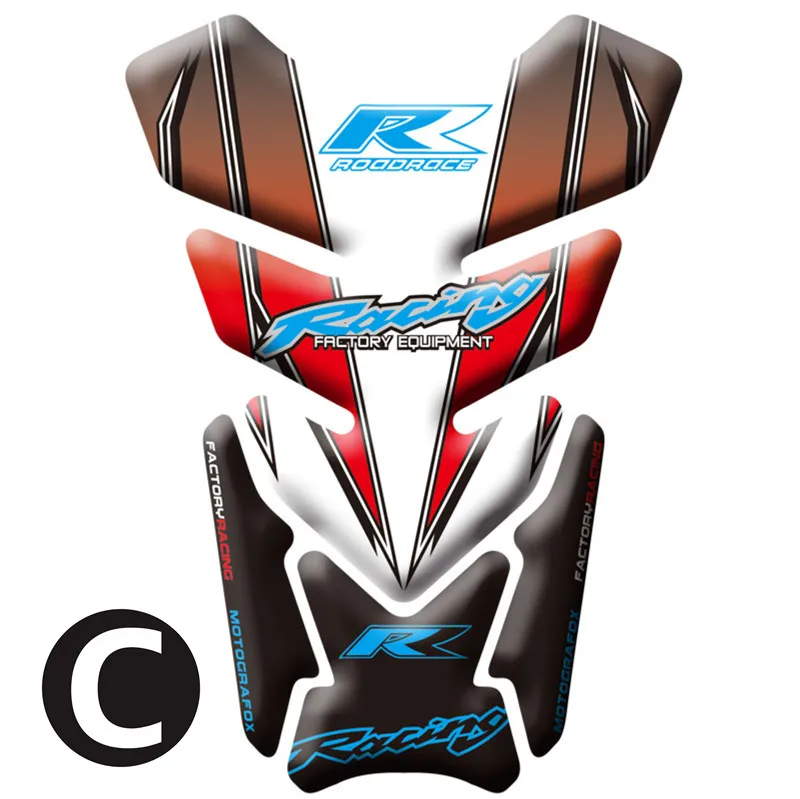 C Мотоцикл 3D топливный бак Pad защитные наклейки для Honda Hornet CB600F CB900F CB1000R 1998-2013 наклейки - Цвет: C