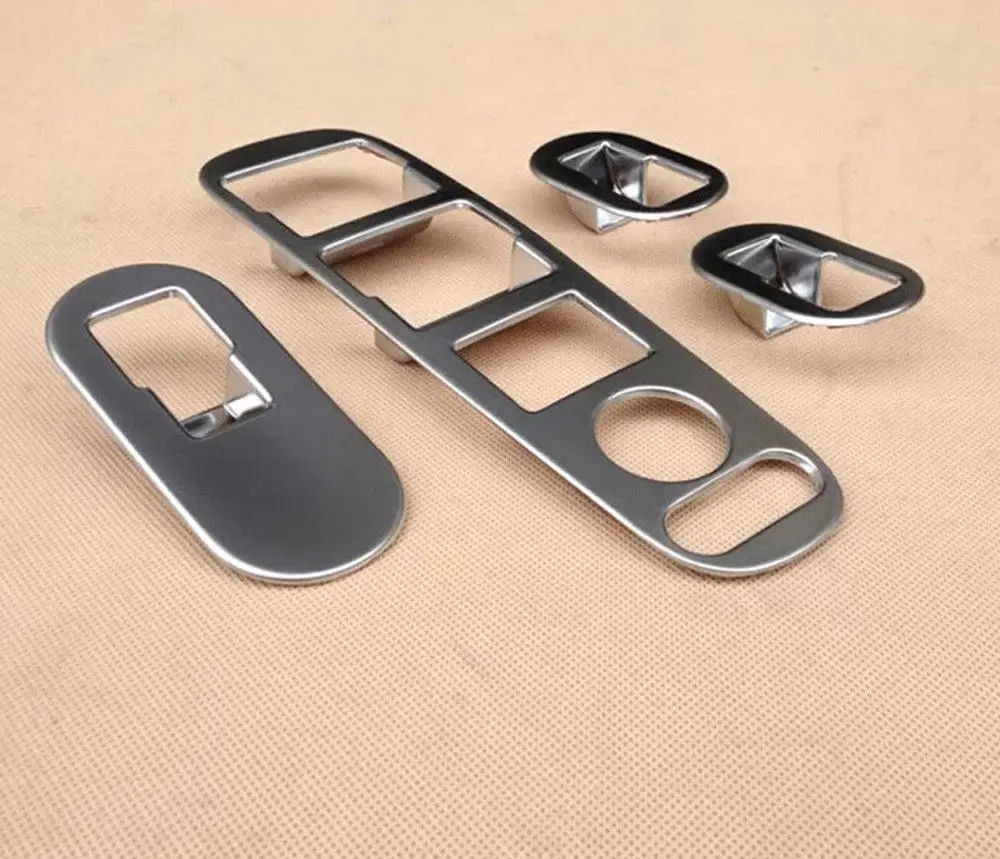 

BBQ@FUKA New Car Styling Fit For Honda Vezel 2014 2015 Chrome Interior Door Armrest Window Button Sliver Color ABS Cover Trim