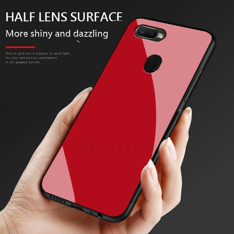 UPaitou Роскошный чехол из закаленного стекла для OPPO F9 Pro F7 F5 молодежный TPU бампер