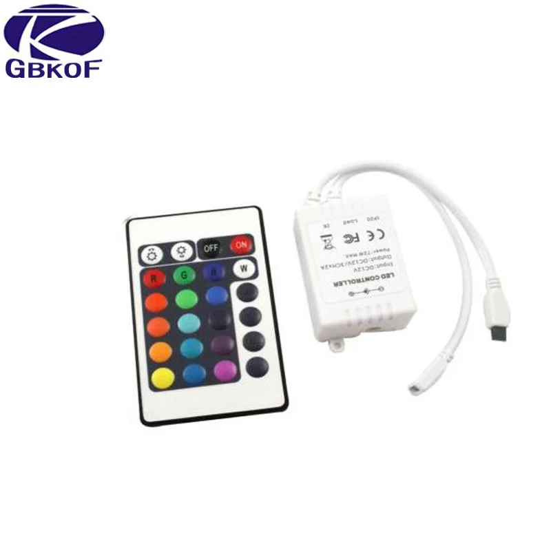 DC12V 24-кнопочный ИК-пульт дистанционного управления RGB контроллер для SMD2835/3528/5050/5730/5630/3014 RGB Светодиодные ленты огни мини контроллер для светодиодных лент