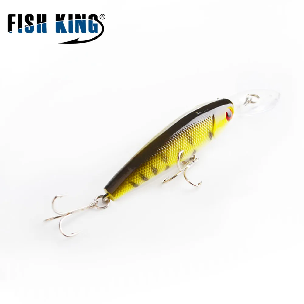 Рыбы король рыболовные приманки 1 шт. Minnow 7 6g 90 мм 0 5 м глубина колебание плавающая