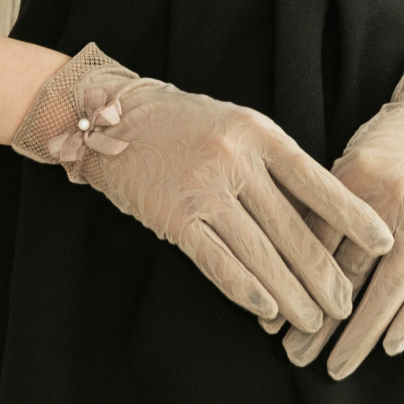 REALBY Cottongloves летние женские перчатки тонкие анти УФ gants femme солнцезащитные для