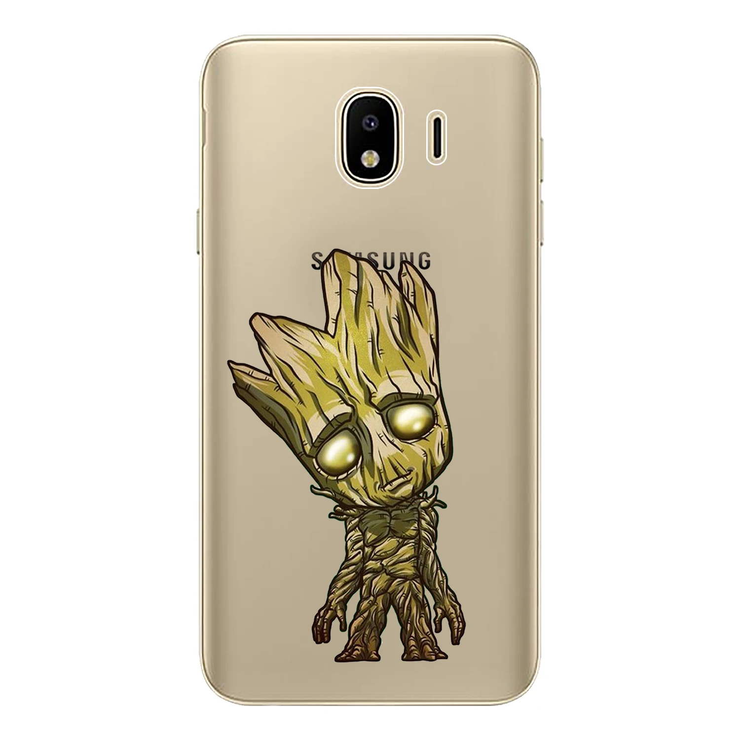 For Samsung Galaxy J4 2018 Case Cover EU 5.5&quot J400 J400F Soft TPU Silicone Cute Cartoon Iron Man Spiderman Painted Phone |