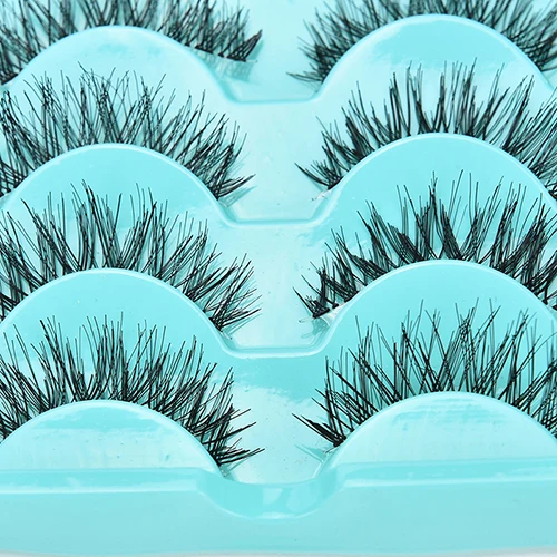 5 пар/лот Новый Для женщин леди из мягкой натуральной ресницы макияж ручной