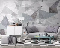 beibehang customized modern minimalist abstract three dimensional geometric tv bedroom background papel de parede 3d wallpaper