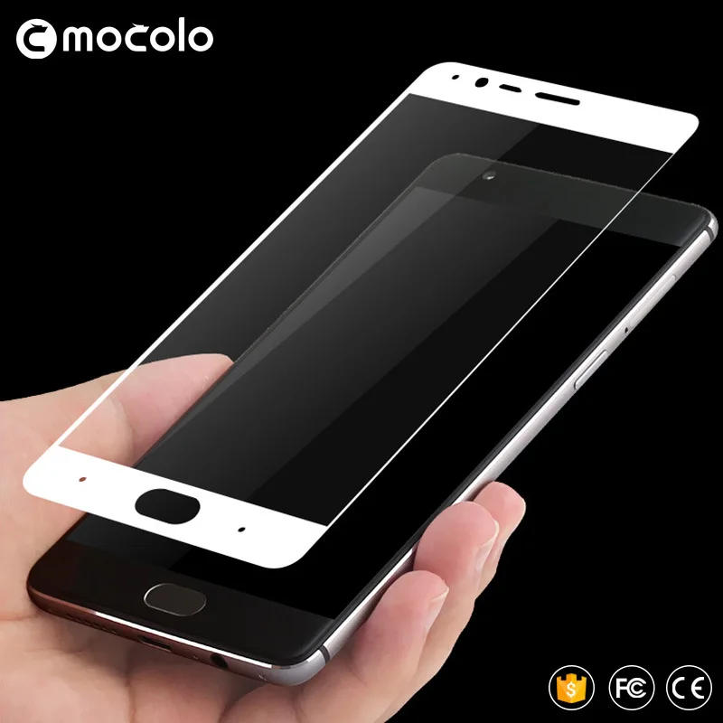 Закаленное стекло для oneplus 3 three / T/T 9H бренд mocolo 2.5D изогнутый дугой Защитная пленка