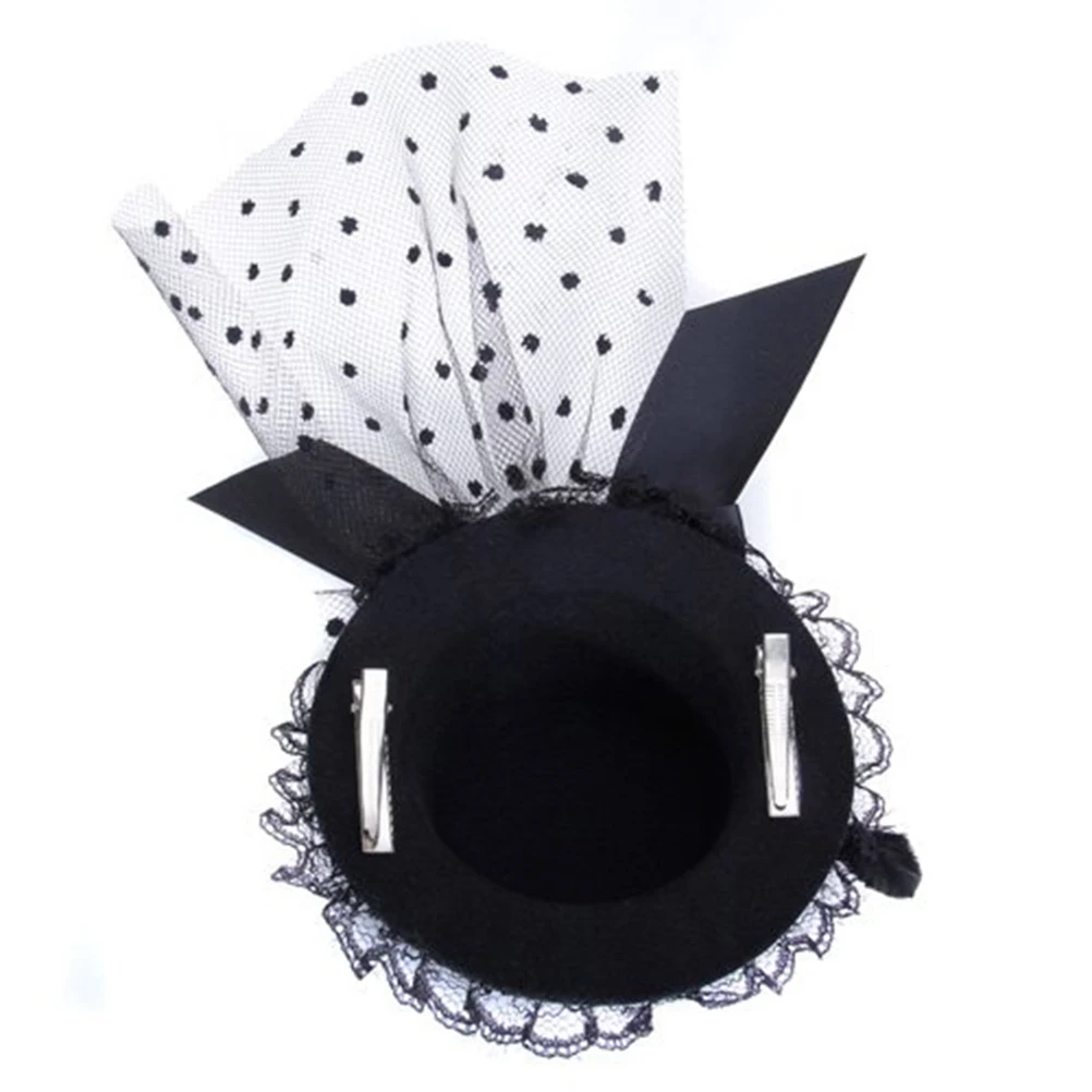 Нежные женские дамы бантом Декор зажим для волос перо чародей Бурлеск панк Мини