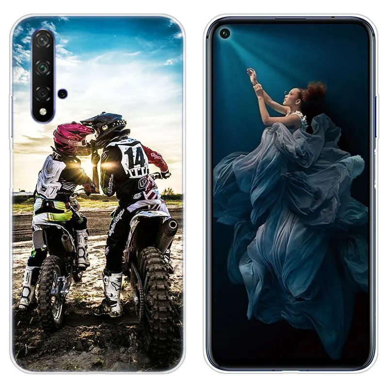 Ретро крест мотоцикл Мягкий силиконовый чехол для huawei Honor 20 8A 7A Pro 10 9 8 Lite вид 20 фотоаппаратов моментальной печати 7S 8S 8X 7X 6X 8C 20i 10i играть