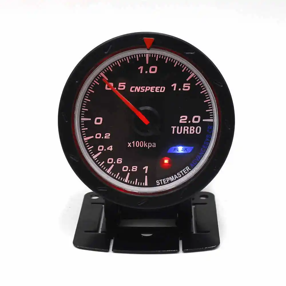CNSPEED 60 мм 12 В автомобиля Turbo Boost gauge красный и белый освещение бар тип черный уход за кожей лица манометр YC101347