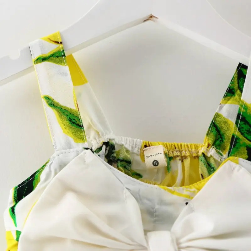 Платье для маленьких девочек Летнее платье без рукавов с бантом на День рождения