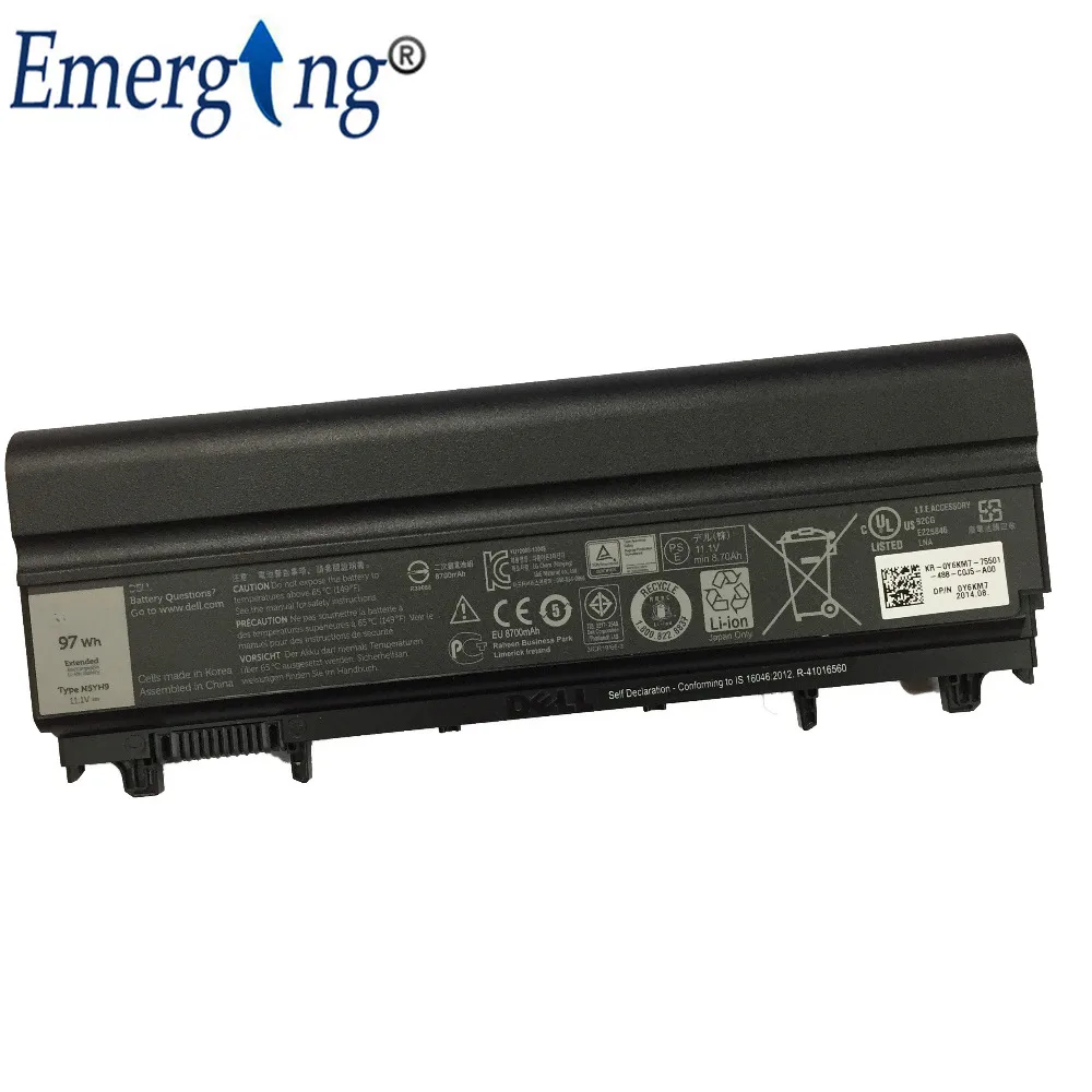 9 ячеек 97Wh Оригинальный Новый аккумулятор для ноутбука Dell Latitude E5440 E5540 N5YH9 FT6D9 3K7J7