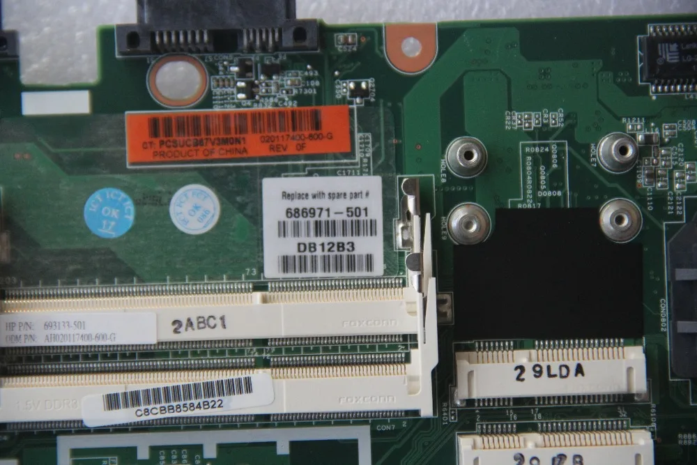 Материнская плата для ноутбука HP 6570B 686971 P 8570 001 010172N00 600 G QM77 DDR3 полностью
