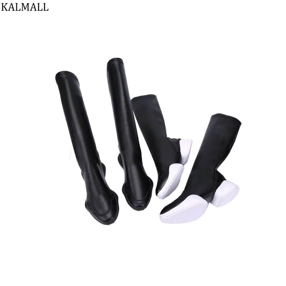 KALMALL/женские и мужские ботинки до середины икры в уличном стиле высокие сапоги из