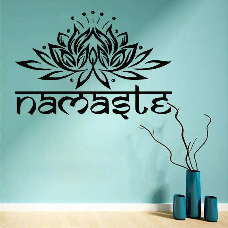 Йога Цветок лотоса Namaste настенные виниловые наклейки домашний декор для