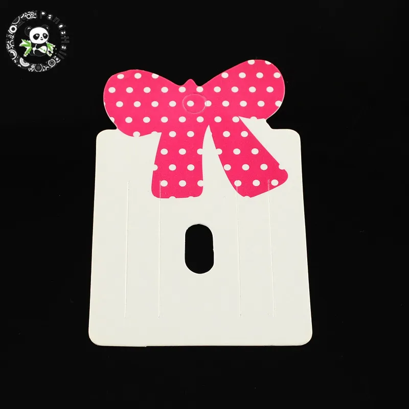 Pandahall 100 шт бумажный картон заколки для волос карты для витрины для упаковки ювелирных изделий и отображения банта камелии ценники 79x50 мм