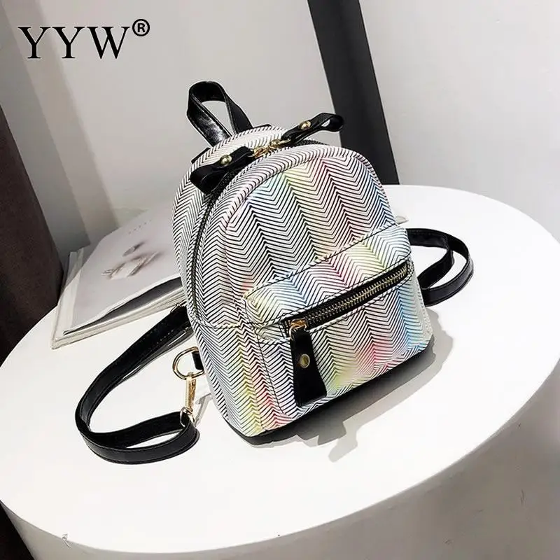 YYW новый дорожный рюкзак корейский женский мини с волнистым узором Студенческая