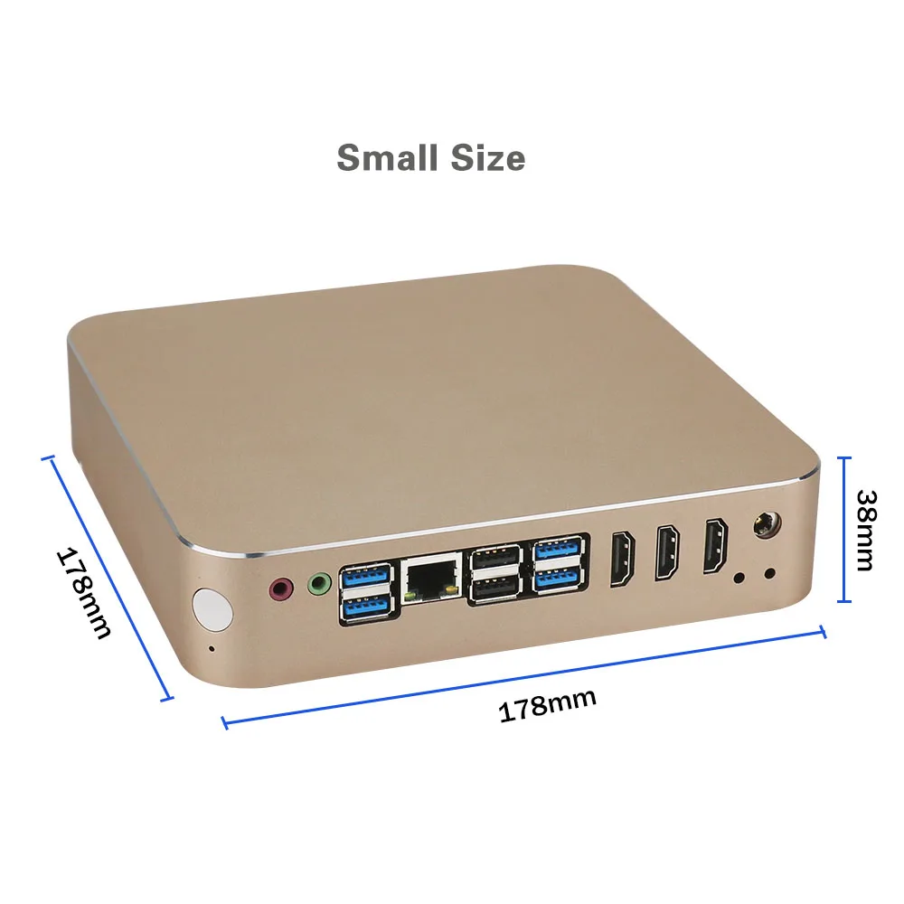 Мини-компьютер Yanlin Intel H110 материнская плата Core i3 6100 i5 6500 i7 6700 3 * HDMI порт дисплея Linux