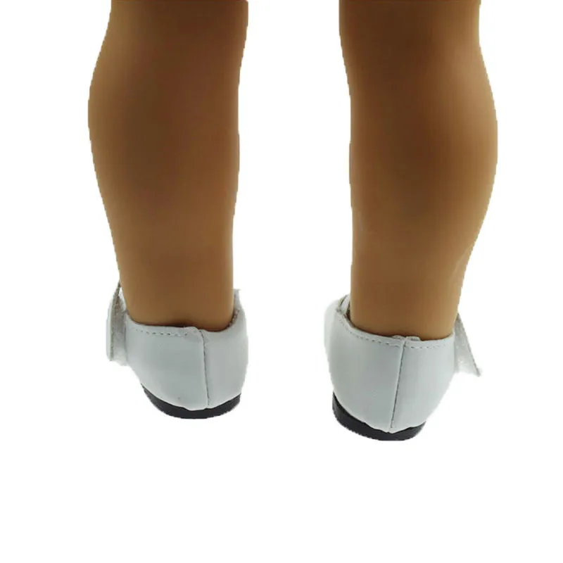 ZXZ белый Искусственная кожа кукла обувь для 18 дюйм(ов) 45 см American Girl куклы baby born