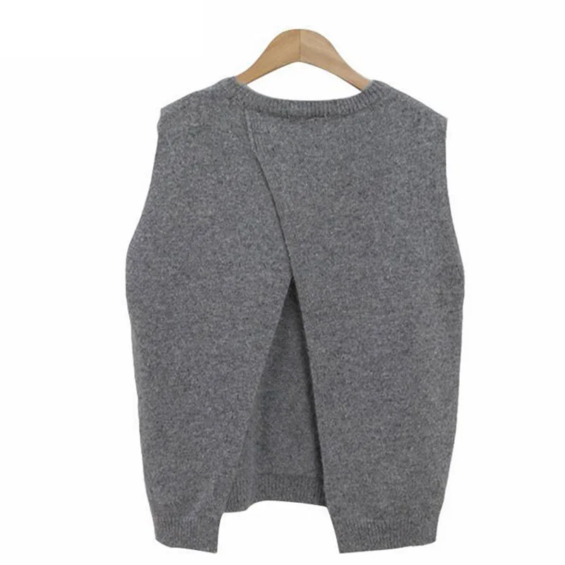 Sparsil женский зимний и осенний кашемировый свитер жилет без рукавов модный