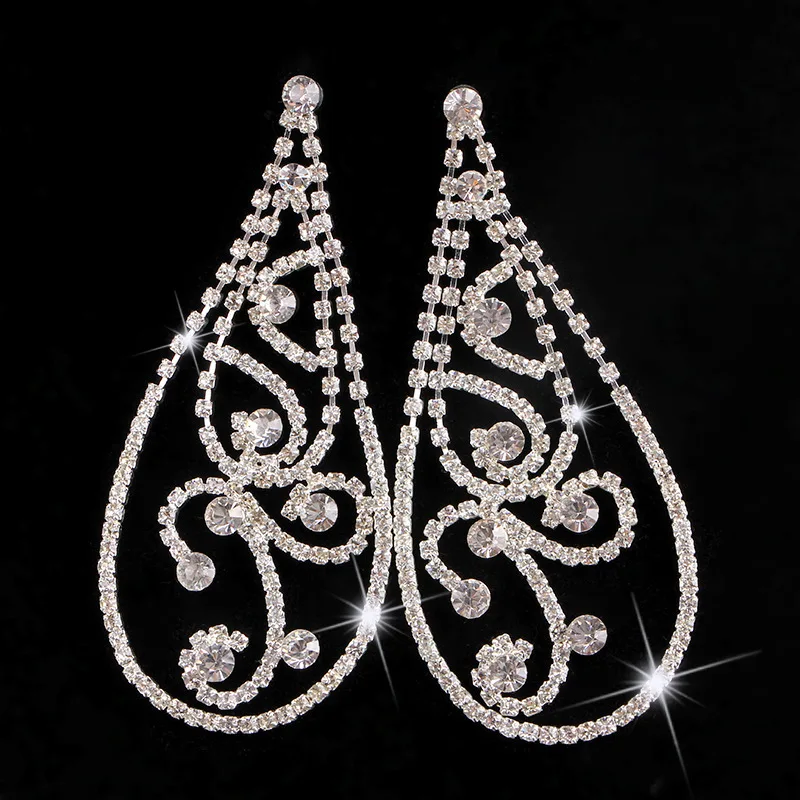 

Bride accessories, crystal flower earrings, wedding, fashion jewelry accessories wholesale,CHH242