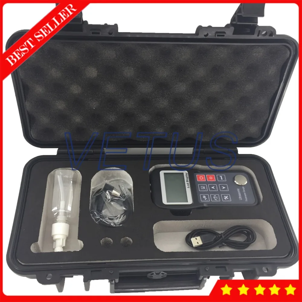 

High Resolution KT310 Digital Ultrasonic Thickness Tester Meter Gauge with Range 1.2~230mm Metal Steel Width Measuring Device