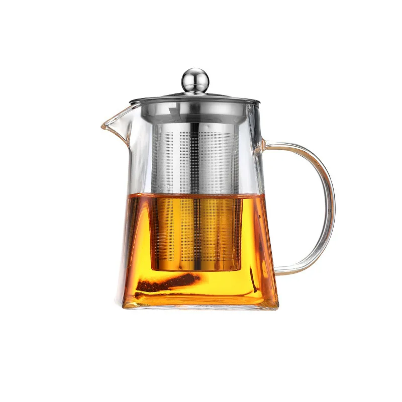 Маленький стеклянный чайник с инфузером из нержавеющей стали Oolong черный