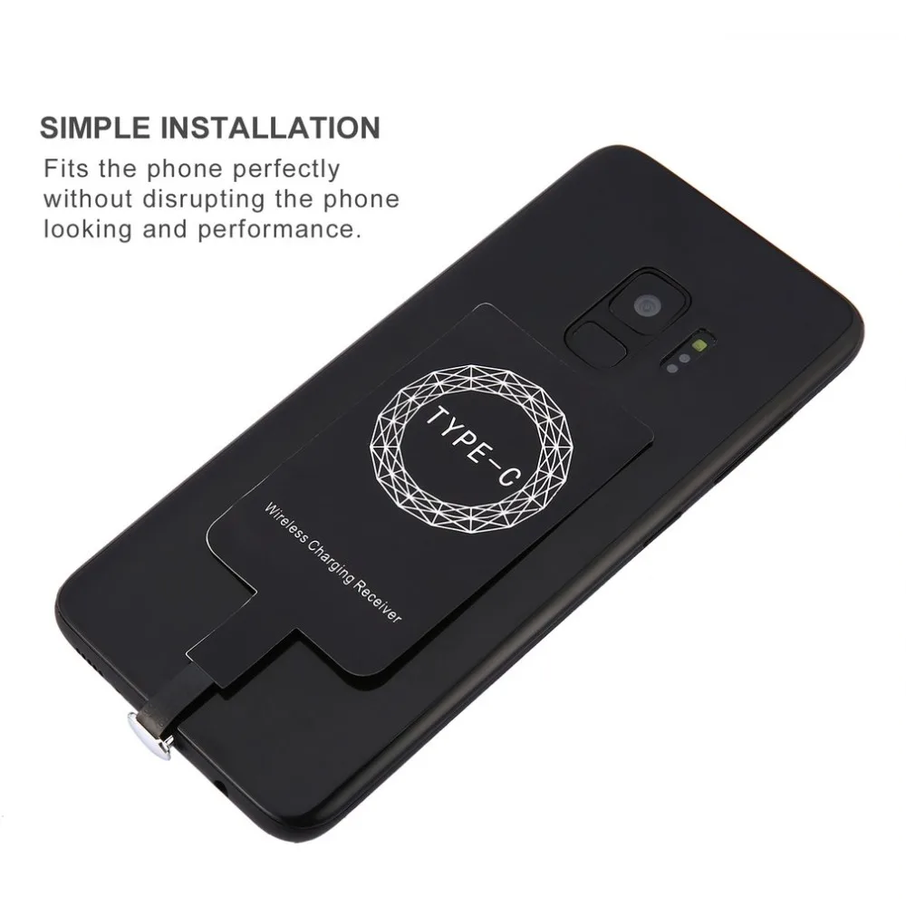 Qi беспроводной приемник зарядного устройства портативный Тип C порт легкий