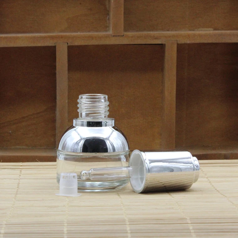 20ml30ml elite fluid transparent glass shoulder packing bottle(Press dropper/golden or silver plastic holster) | Красота и здоровье