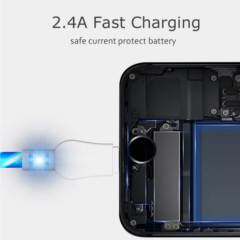 Rosinop 2.4A ночник Быстрая зарядка кабель USB Type C для xiaomi cabel зарядное устройство iphone