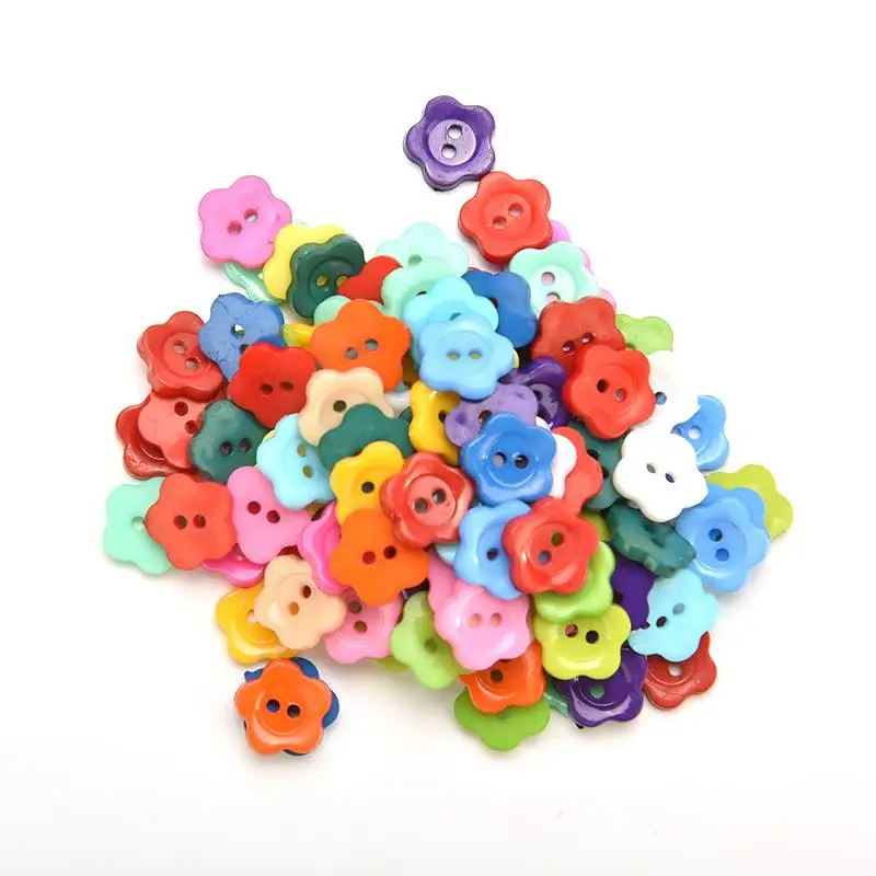 Оптовая продажа пластиковые пуговицы 100 шт./лот швейные 10 мм с 2 отверстиями