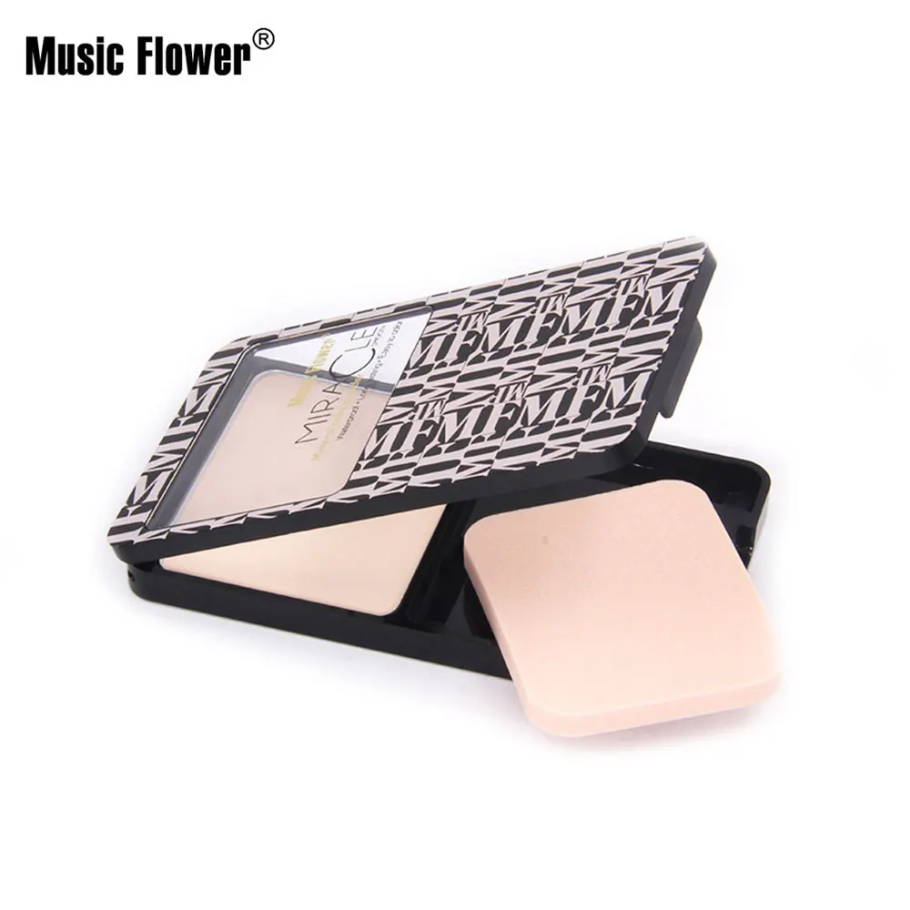 Music Flower прессованный минеральный блестки матовое покрытие Пудра со спонжем
